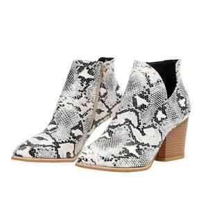 NEW POSH women's python booties in white